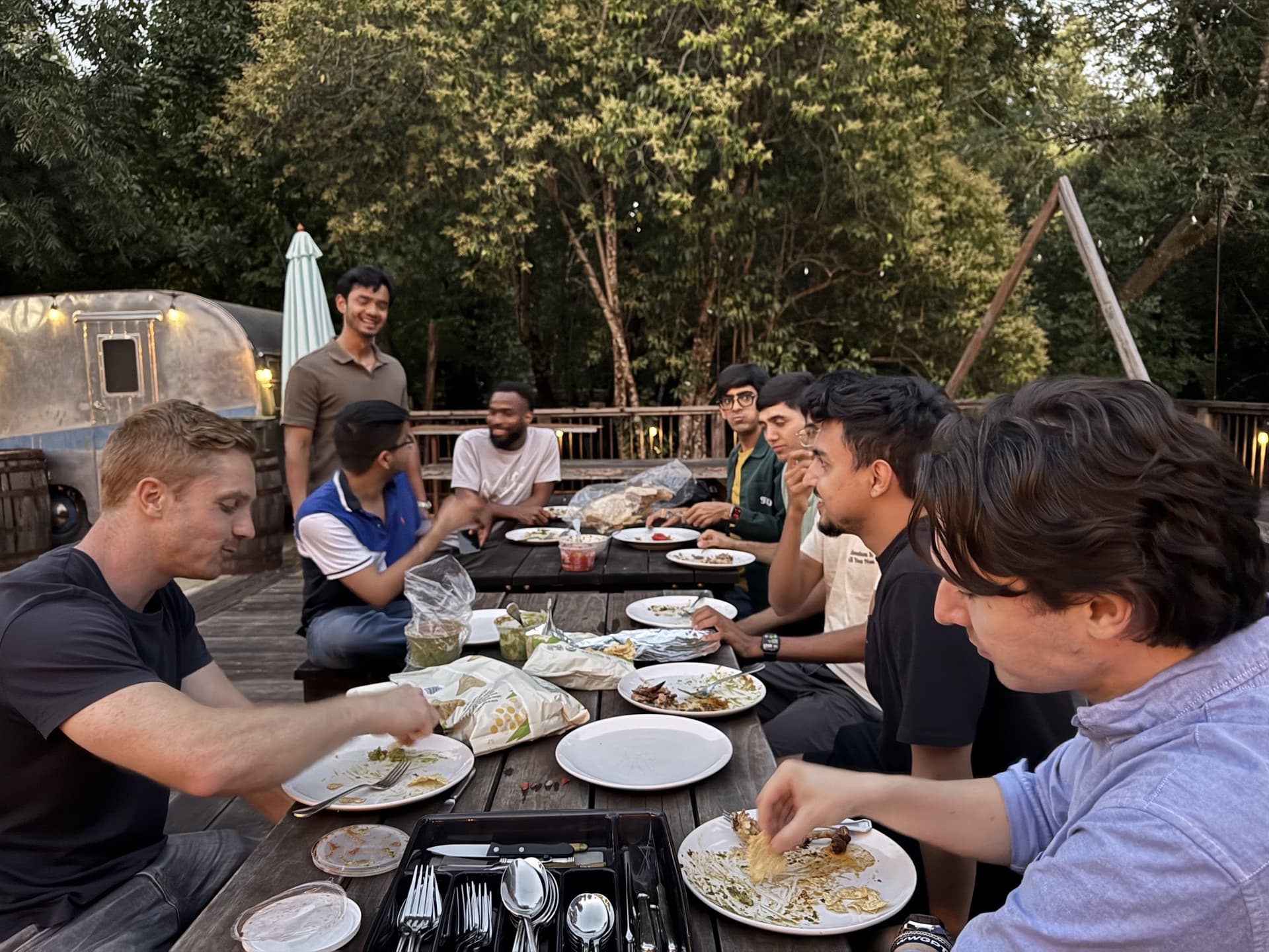 SFP cohort dinner outdoors
