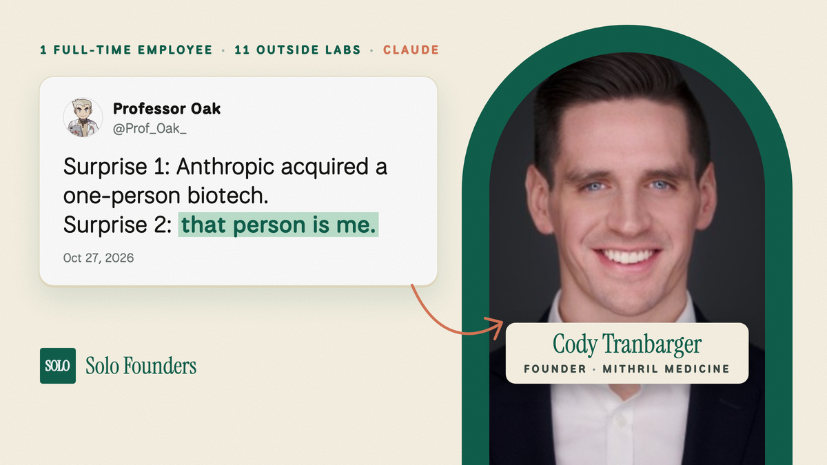 Anthropic Acquired a One-Person Biotech Startup