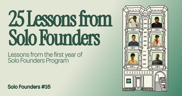 25 Lessons from the First Year of Solo Founders